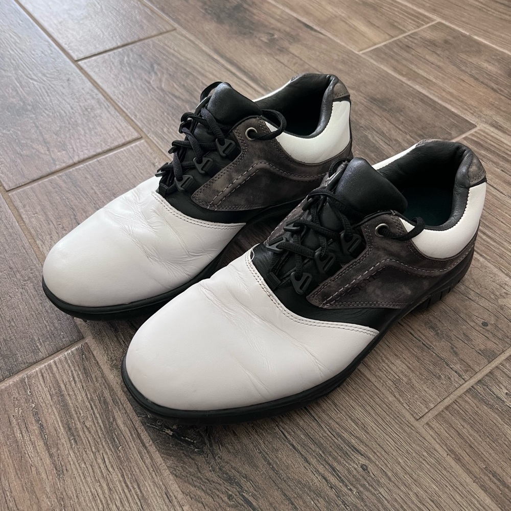 FOOTJOY GOLF SHOES White/Grey/Black 54282 sz 10 - Picture 3 of 9